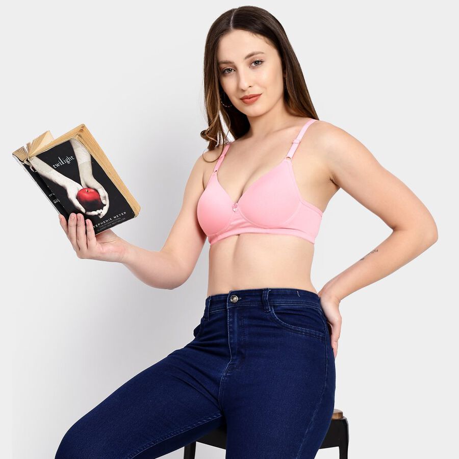 Ladies' Non-Padded Bra, Light Pink, large image number null